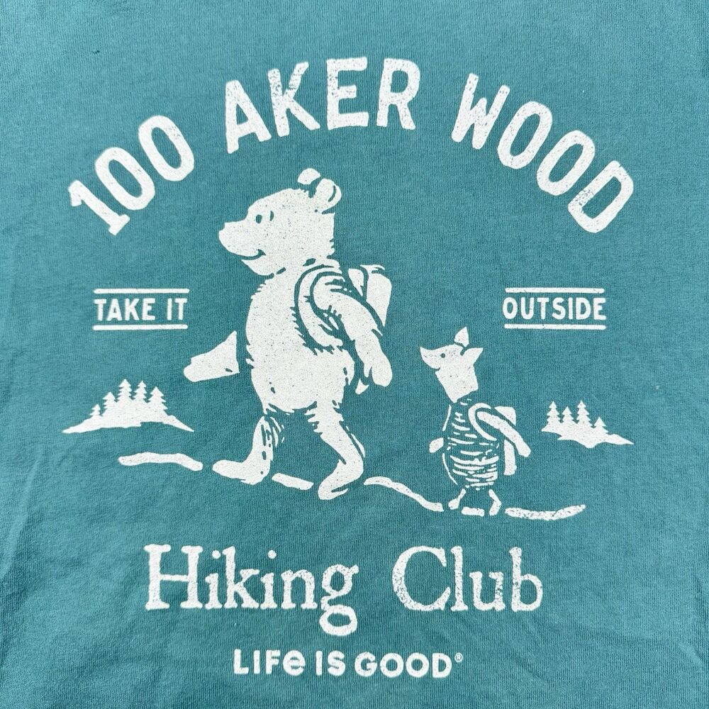 Life Is Good Winnie The Pooh 100 Aker Wood Hiking Club Men Crusher T-Shirt Large - Picture 5 of 9